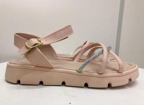 Sandalia Fashion Rosê Fem. Ref.47002-465 - TokPé
