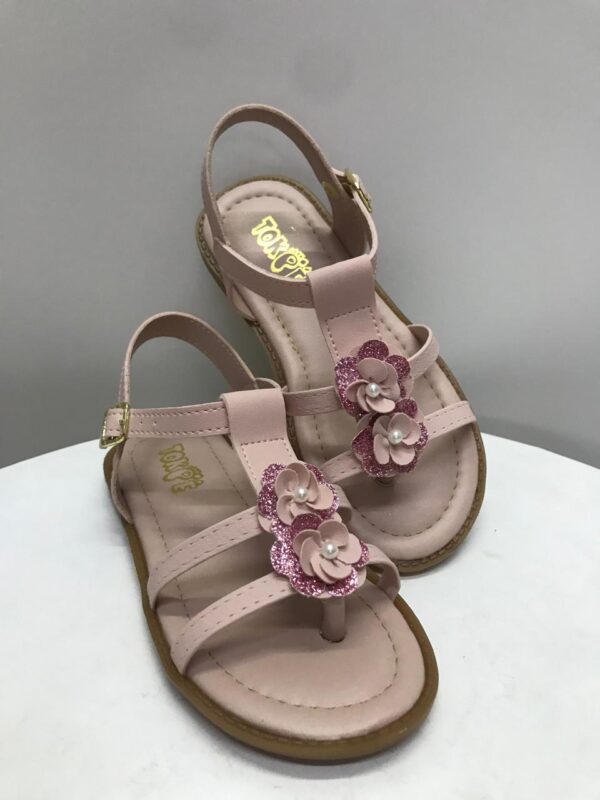 Sandalia Rasteira Rosê Fem. Ref.37013-465 - TokPé