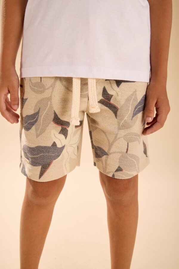 Conjunto Camiseta Bege Meia Malha e BoadShort Microfibra Ref.12869 - FBR