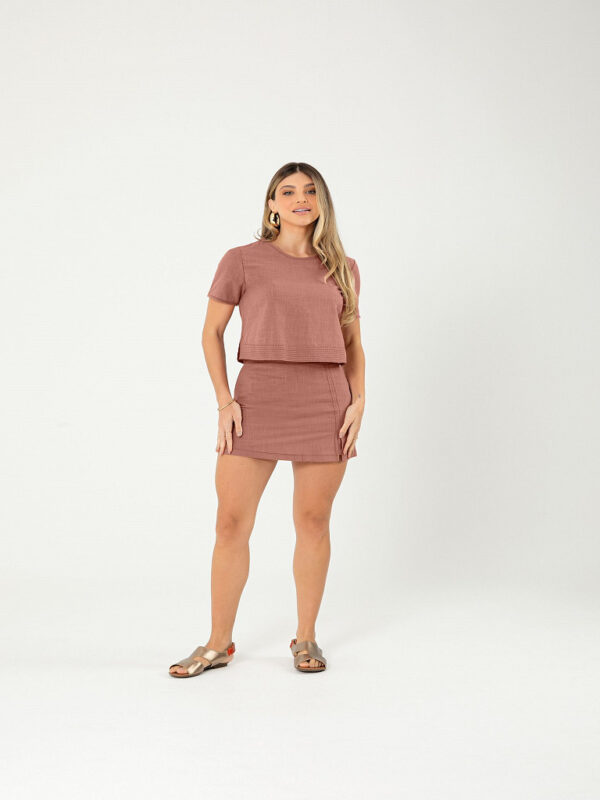 Blusa Cropped Marrom Ref.C33795-8370 - Cativa
