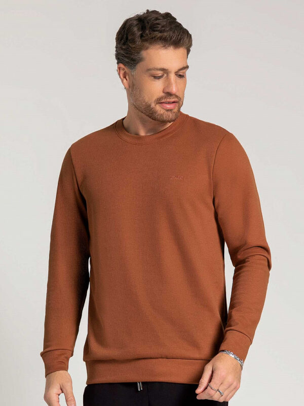 Sueter Masculino Exco Marrom Cinnamon Ref.X10078-8047 - Cativa - Image 2