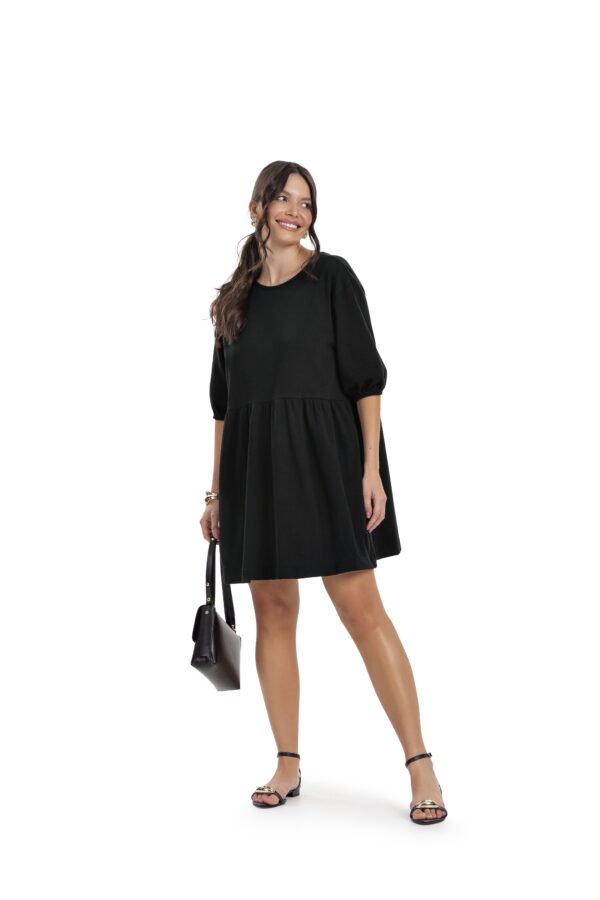 Vestido Curto Preto Malhão Dress Ref.617229-7539 - Rovitex