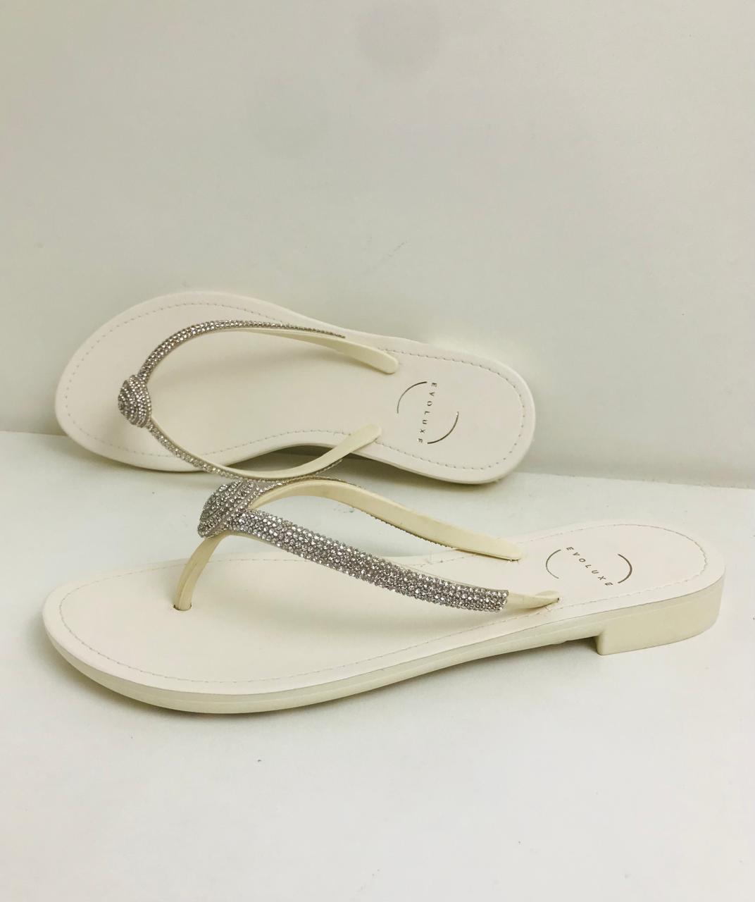 Rasteita c/Stras Off White Laura L113 - Evoluxe